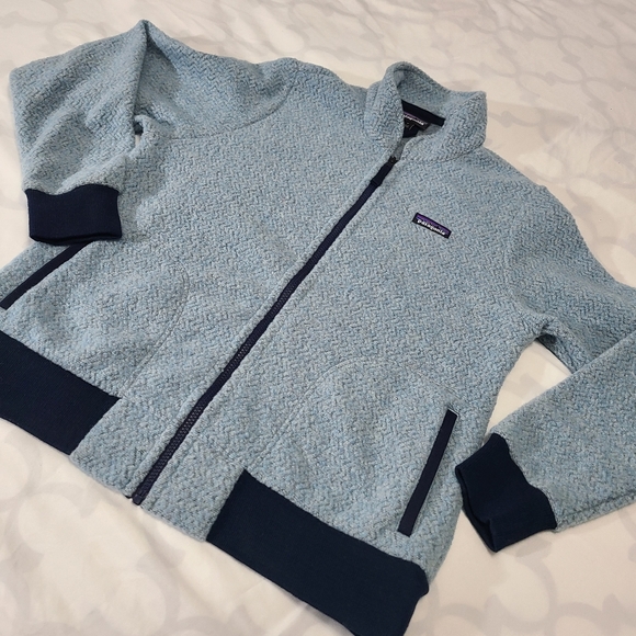 Patagonia Women'sWoolyester Fleece‎ Jacket Sky Blue Size Medium - Picture 7 of 16